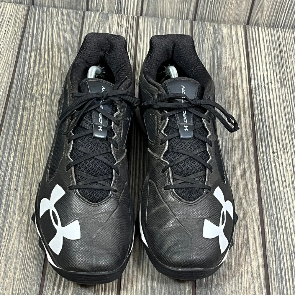 Under Armour Deception Men 12 Black Training Shoes Baseball Turf Coach Umpire
